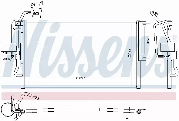 NISSENS SKRAPLACZ KLIMATYZACJI OPEL VECTRA B 95- 