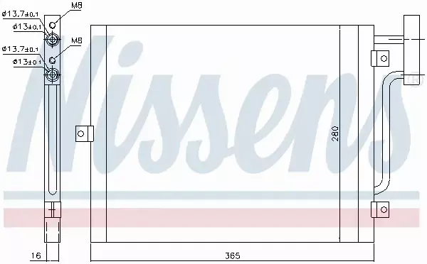 NISSENS CHŁODNICA KLIMATYZACJI 94715 