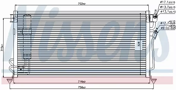 NISSENS CHŁODNICA KLIMATYZACJI 94748 