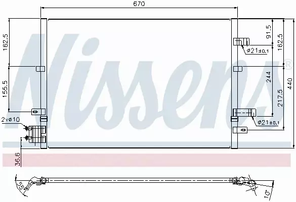 NISSENS CHŁODNICA KLIMATYZACJI 94777 