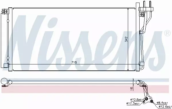 NISSENS CHŁODNICA KLIMATYZACJI 94804 