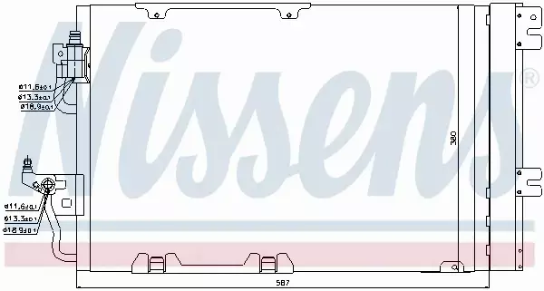 NISSENS SKRAPLACZ KLIMATYZACJI OPEL ZAFIRA B ASTRA H 