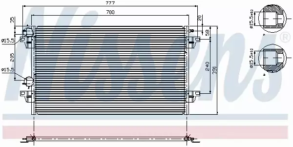 NISSENS CHŁODNICA KLIMATYZACJI 94856 