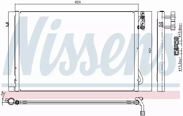 NISSENS CHŁODNICA KLIMATYZACJI 94872 