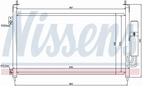 NISSENS CHŁODNICA KLIMATYZACJI 94875 