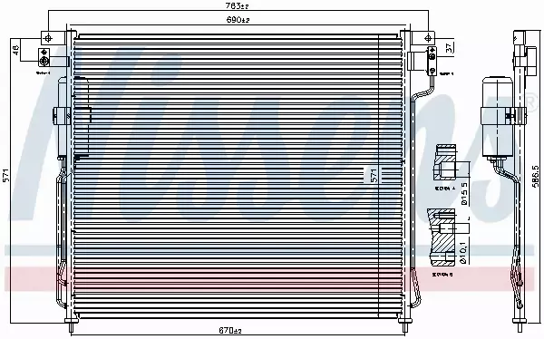 NISSENS CHŁODNICA KLIMATYZACJI 94879 