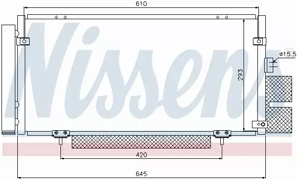 NISSENS CHŁODNICA KLIMATYZACJI 94885 