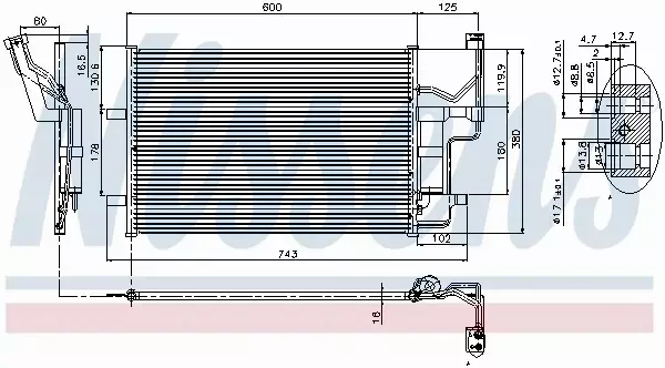 NISSENS CHŁODNICA KLIMATYZACJI 94902 