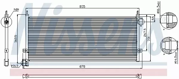 NISSENS CHŁODNICA KLIMATYZACJI 94903 