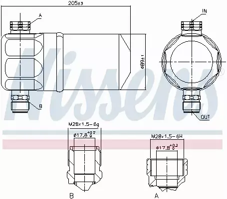 NISSENS OSUSZACZ KLIMATYZACJI 95115 