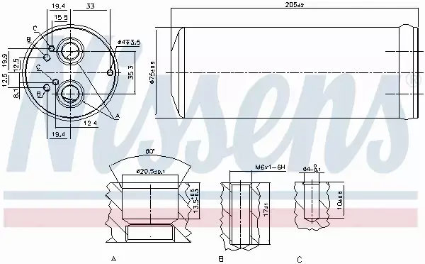 NISSENS OSUSZACZ KLIMATYZACJI AUDI A4 B6 B7 