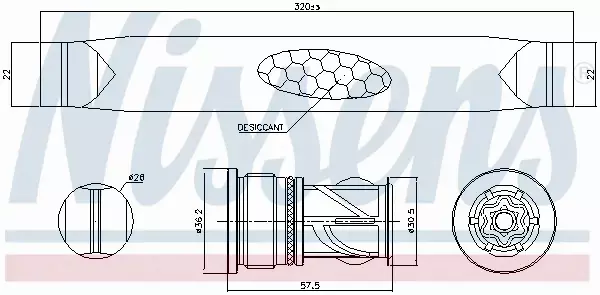 NISSENS OSUSZACZ KLIMATYZACJI 95566 