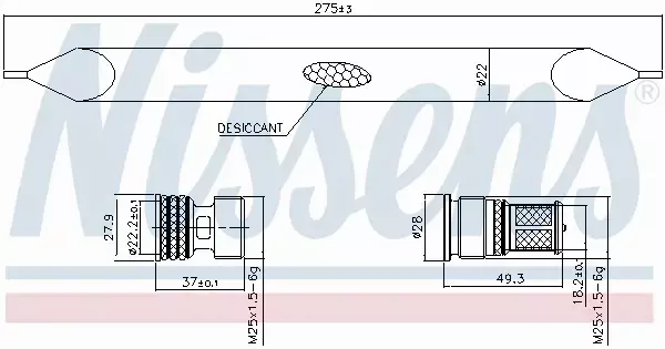 NISSENS OSUSZACZ KLIMATYZACJI 95784 