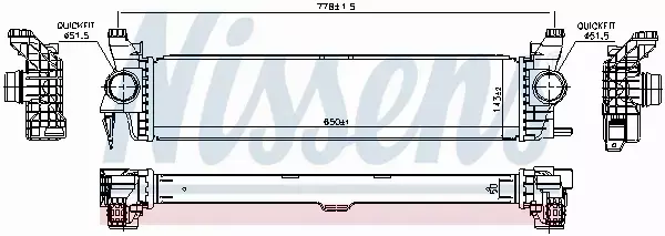 NISSENS INTERCOOLER 96016 