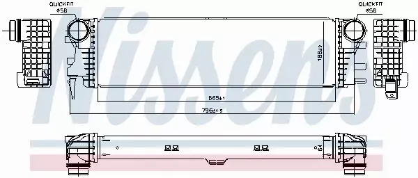 NISSENS CHŁODNICA INTERCOOLER 96017 