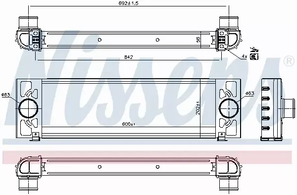 NISSENS INTERCOOLER 96066 