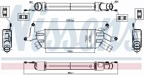 NISSENS CHŁODNICA INTERCOOLER 96086 