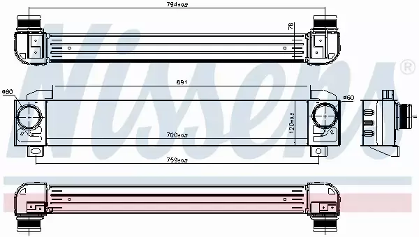 NISSENS CHŁODNICA INTERCOOLER 96091 