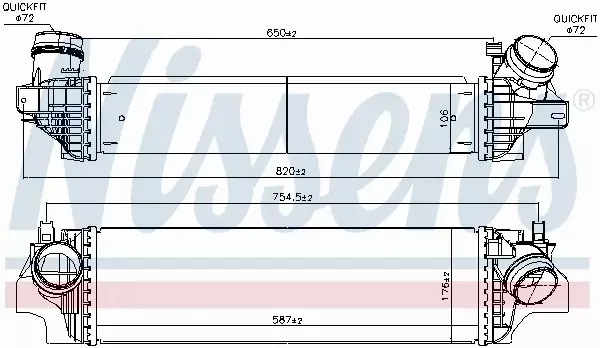 NISSENS CHŁODNICA INTERCOOLER 96103 