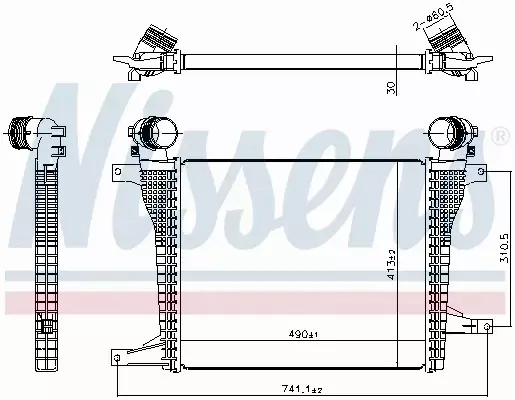 NISSENS CHŁODNICA INTERCOOLER 961124 