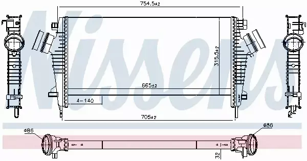 NISSENS CHŁODNICA INTERCOOLER 961252 