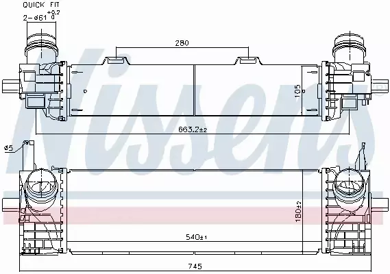 NISSENS CHŁODNICA INTERCOOLER 961338 