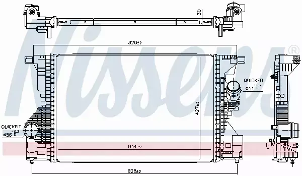 NISSENS CHŁODNICA INTERCOOLER 961560 