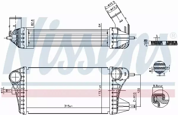 NISSENS CHŁODNICA INTERCOOLER 961561 