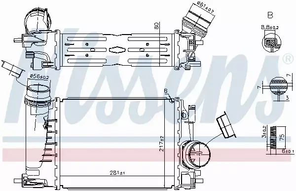 NISSENS CHŁODNICA INTERCOOLER 961584 