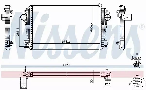 NISSENS INTERCOOLER 961601 