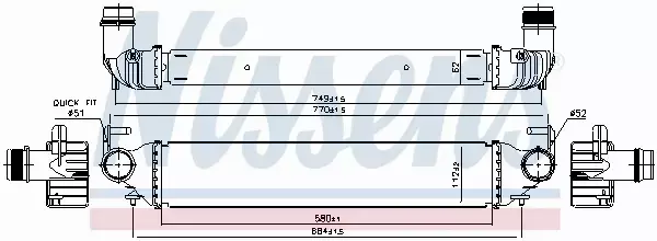 NISSENS INTERCOOLER 96166 