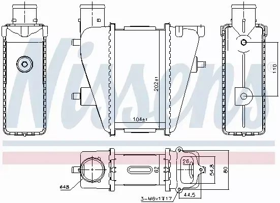 NISSENS CHŁODNICA INTERCOOLER 96232 