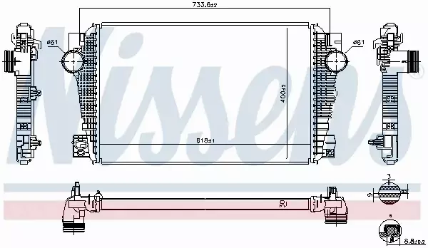 NISSENS CHŁODNICA INTERCOOLER 96258 