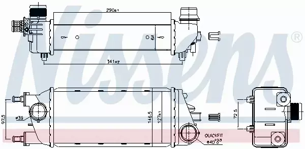 NISSENS INTERCOOLER 96267 