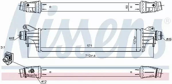 NISSENS CHŁODNICA INTERCOOLER 96312 