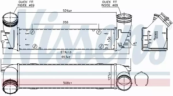 NISSENS CHŁODNICA INTERCOOLER 96337 