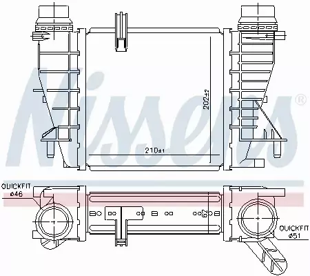 NISSENS CHŁODNICA INTERCOOLER 96363 