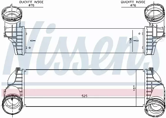 NISSENS CHŁODNICA INTERCOOLER 96364 