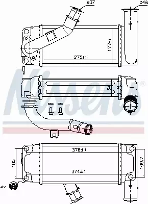 NISSENS INTERCOOLER 96428 