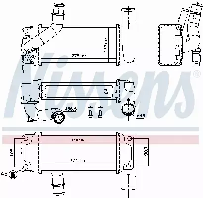 NISSENS INTERCOOLER 96429 