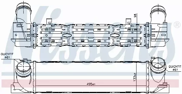 NISSENS CHŁODNICA INTERCOOLER 96450 