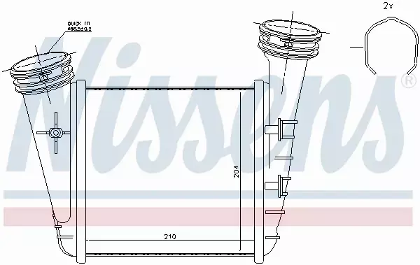 NISSENS INTERCOOLER 96468 