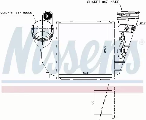 NISSENS CHŁODNICA INTERCOOLER 96487 