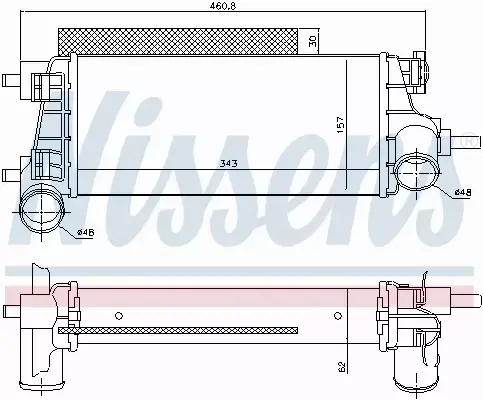 NISSENS CHŁODNICA INTERCOOLER 96490 