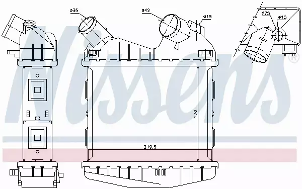 NISSENS INTERCOOLER 96499 