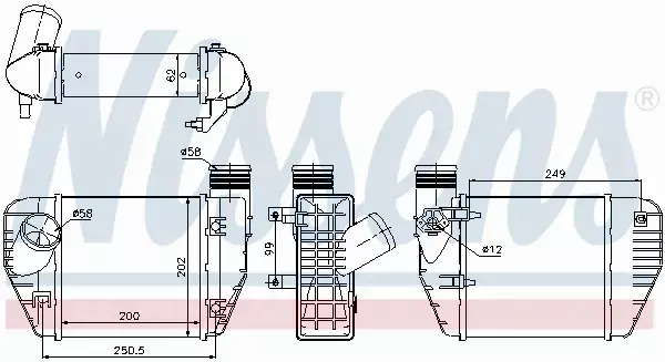 NISSENS CHŁODNICA INTERCOOLER 96544 