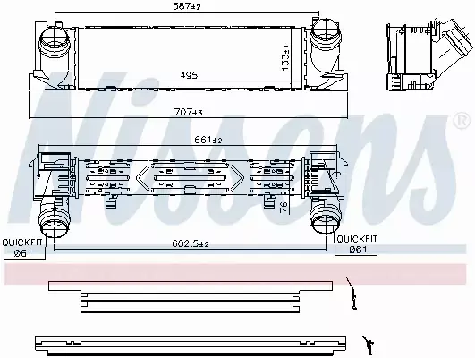 NISSENS CHŁODNICA INTERCOOLER 96552 