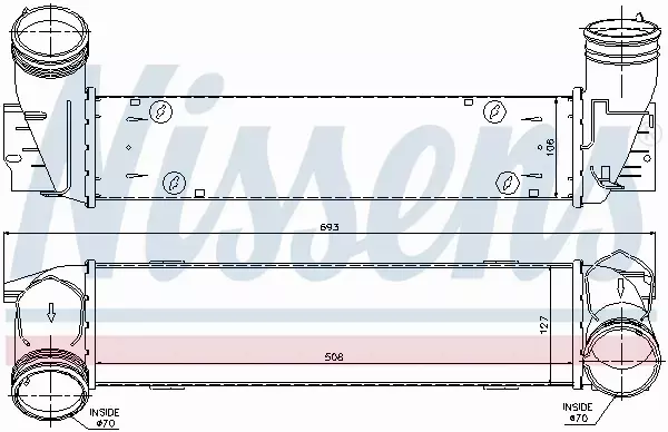 NISSENS CHŁODNICA INTERCOOLER 96595 