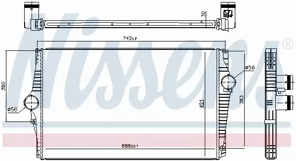 NISSENS CHŁODNICA INTERCOOLER 96601 