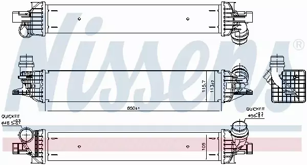 NISSENS CHŁODNICA INTERCOOLER 96625 